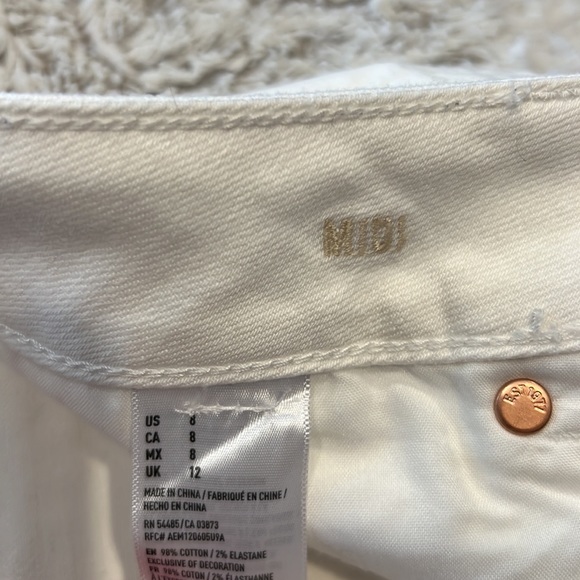 American eagle white jean short size 8 - Picture 3 of 4